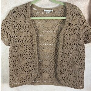 Tan‎ Cold Water Creek Open Knit Top
